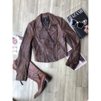 áo biker da thật