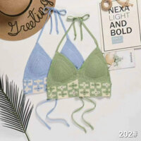 ÁO BIKINI LEN ĐAN MÓC HỞ LƯNG SẴN MÚT NGỰC SIÊU XINH (ẢNH THẬT)