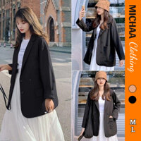 Áo BLAZER Đính Cúc Nữ Dài Tay Michaa / Áo Vest Nữ Khoác Ngoài Mẫu Mới Phong Cách Hàn Quốc AKT17