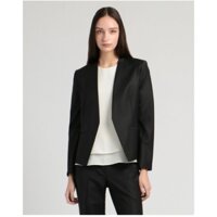 Áo blazer lụa mango VNXK áo khoác vest công sở đen dáng ngắn crop Mng xuất khẩu dư tuồn xịn