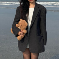 áo blazer màu nâu rêu