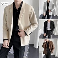 Áo blazer nam form rộng, Áo khoác blazer nam kiểu dáng thời trang Hàn Quốc basic