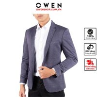 Áo blazer nam Owen DM67325 khoác demi màu tím vest rời vải polyester cao cấp dáng slim fit trẻ trung lịch lãm