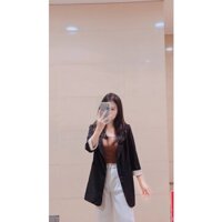 Áo blazer nữ áo vest dài tay khoác ngoài phong cách hàn quốc màu đen kozoda AK1