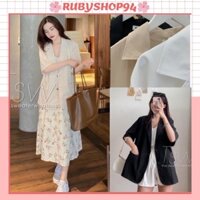 Áo blazer nữ cộc tay - Áo vest nữ thời trang phong cách Hàn Quốc
