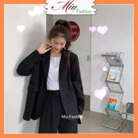 Áo blazer nữ dáng dài 4 khuy, áo khoác vest nữ học sinh sinh viên MS947