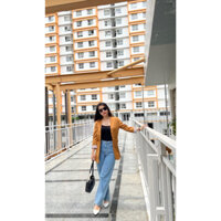 Áo blazer nữ form dài tay lỡ - A1