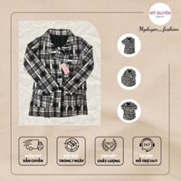 Áo Blazer Sọc Caro Nữ - MD Fashion - Dáng Dài Form Rộng Chất Liệu Cao Cấp Dễ Phối Đồ