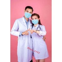 Áo blouse bác sĩ LON NHẬT Nam Nữ dài tay - cộc tay