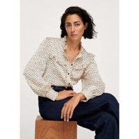 Áo blouse Chấm bi phối bèo M..NG