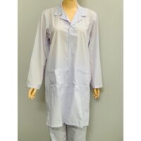 Áo Blouse Dáng Dài Khóa Miếng Dán Tay Dài, Áo Dược Phẩm, Thực Phẩm