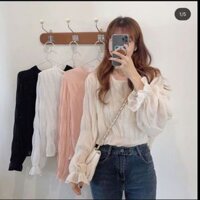 Áo blouse tay bông