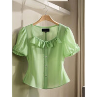 Áo Blouse Xanh Pastel - Nét Duyên Dáng, Thanh Lịch vt04-0325