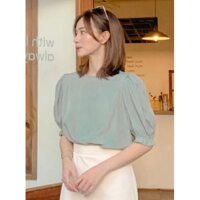 Áo blouse xanh