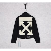 Áo Bò Off-White ss20 / Off-White Denim Jacket Black - Áo khoác Off-White Đen/ Denim Jacket Off- White Black