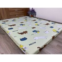 Áo bọc nệm Topper 2 mặt có khóa kéo khổ 1m6/1m8 dầy 1 tấc (xài cho nệm 7-10cm)