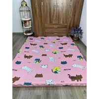 Áo bọc nệm Topper 2 mặt có khóa kéo khổ 1m6/1m8 dầy 1 tấc (xài cho nệm 7-10cm)