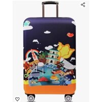 Áo bọc vali cao cấp, Vỏ Bọc Vali Hành Lý Du Lịch - Dày Dặn - Chắc Chắn Size L 26-28inch (Q3)