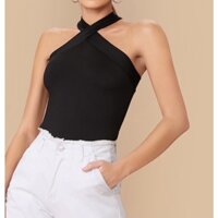 Áo body đan dây chéo cổ