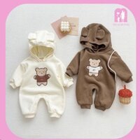 Áo body gấu dài liền cho bé