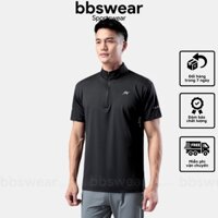 Áo body nam cổ trụ 2BROS® CoolMax™ S6 Logo thoáng khí kiểu Polo thể thao có khóa kéo