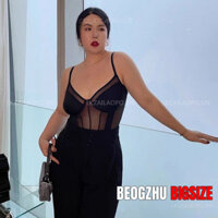 Áo Bodysuit Ba Lỗ Nữ Bigsize Áo Tanktop Liền Thân Ôm Body Voan Sexy Mùa Hè Kiểu Hàn Quốc