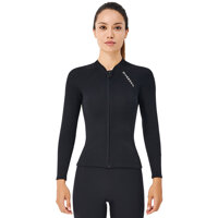 Áo Bơi Giữ Nhiệt Người Lớn Độ Dày 2mm Wetsuit Nữ WS002 Đen Tuyền