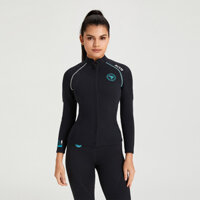 Áo Bơi Giữ Nhiệt Nữ Dành Cho Bơi Trời Lạnh Wetsuit Dạng Áo Kéo Khoá Dày 1.5mm – Chỉ Áo