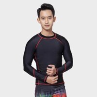 Áo bơi nam tay dài Coral màu đen đỏ MC003-BLS02