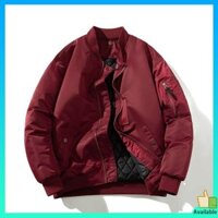 áo bomber áo bomber gió Mỹ retro đơn giản ma1 bomber jacket bóng chày cotton suit phụ nữ red couple jacket độn jacket tide thương hiệu mùa thu và mùa đông