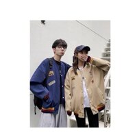 Áo bomber jacket kaki số 7 ulzzang