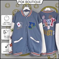 Áo Bomber Jacket Siêu Phẩm Thêu Toàn Bộ LUCKY - Pqk Boutique