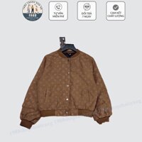 Áo Bomber LV Nâu, Áo Khoác Nỉ Nam Nữ Giá Rẻ Siêu Hot TT69