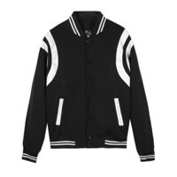 Áo Bomber Nỉ Bóng Chày Nam Nữ, áo khoác nỉ phối da vai 2 lớp, thời trang phong cách trẻ trung,năng động