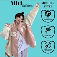 Áo bomber phối tay f4 nam nữ MITI hàng cao cấp chất dày dặn