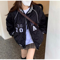 Áo bomber phong cách bóng chày, áo khoác phao cá tính giữ nhiệt siêu tốt