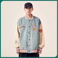 Áo bomber varsity jacket loại nỉ nhung dày Mophus MB009P