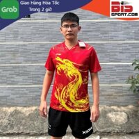 Áo Bóng Bàn Cầu Lông Li-ning Ma Long 6089A Chính Hãng Cao Cấp( Đỏ Họa Tiết Rồng Vàng ) - Cực Chất *