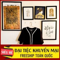 aó bóng chày Joker cotton  đen  FREESHIP