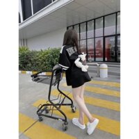 Áo Bóng Chày Kèm Gấu Thỏ Trắng Cotton