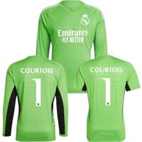 Áo Bóng Đá 2324 Thibaut Courtois Thủ Môn 1 Bộ Đồ Thủ Môn Real Madrid Ngắn Và Dài Màu Xanh Lá