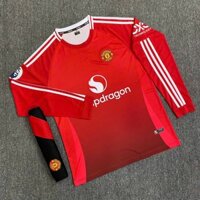 Áo Bóng Đá, Áo Đá Banh Tay Dài Vải Thun Lạnh Mờ U Đỏ 2024 In Tên Số Theo Yêu Cầu
