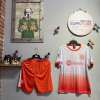 Áo Bóng Đá Barca Trắng Cam 23 SV - Quần Áo Bóng Đá Mẫu Mới 2023