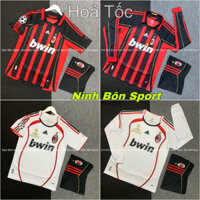Áo Bóng Đá CLB A/C Milan Phong Cách Retro 2007 - Vải Gai Thái Cao Cấp - Chuẩn Thi Đấu Hàng Đẹp