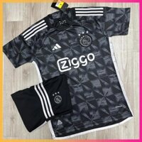 Áo Bóng Đá CLB Ajax Amsterdam Đen 23/24 - Vải Polyester Gai Thái D