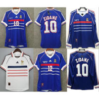 Áo bóng đá cổ điển sân nhà Pháp 1998 #10 Zidane #12 Áo bóng đá HENRY dài tay