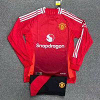 Áo bóng đá dài tay CLB Mu  2024 ( có in tên số theo yêu cầu ) Áo đá banh chất lượng cao - vải Gai thái cao cấp