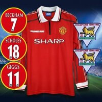 Áo bóng đá dài tay Manchester United 1998 / 1999 S-2XL