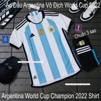 Áo Bóng Đá Đội Tuyển argentina 2023 Mẫu Chính Thức WC - Vải Thái Chuẩn Áo Thi Đấu - Áo Argentina 2023