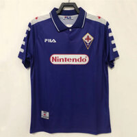 Áo bóng đá Fiorentina Home Tím Retro 1998 / 99 BATISTUTA RUI COSTA Áo bóng đá dành cho nam Phiên bản quạt